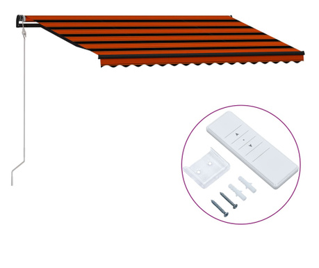 Copertina retractabila automat, portocaliu & maro, 400x300 cm