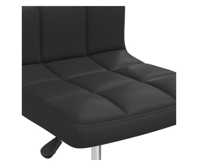 Barski stol, črn, umetno usnje