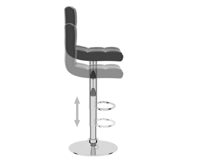 Barski stol, črn, umetno usnje