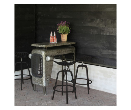 Esschert Design Scaun de bar Tractor, negru