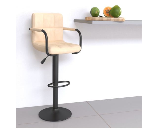 Barski stolček krem žamet