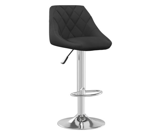 Barski stoli, 2 kosa, črni, žamet