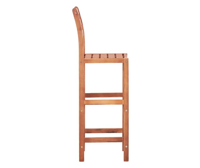 Scaune de bar, 2 buc., lemn masiv de acacia