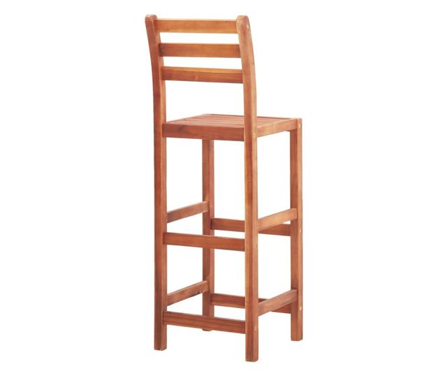 Scaune de bar, 2 buc., lemn masiv de acacia