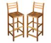 Scaune de bar, 2 buc., lemn masiv de acacia