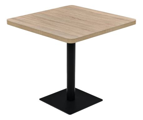 Bistro stolek MDF a ocel čtvercový 80 x 80 x 75 cm