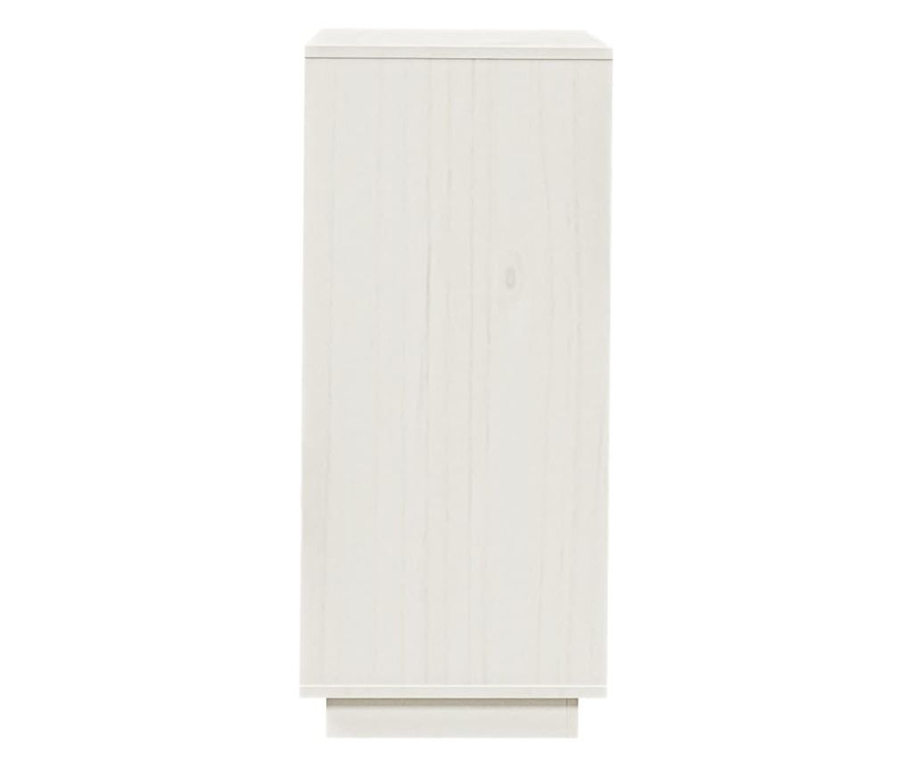 Pantofar, alb, 35x35x80 cm, lemn masiv de pin - 11
