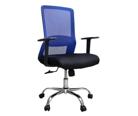 Scaun de birou ergonomic EASY, mesh, negru/albastru