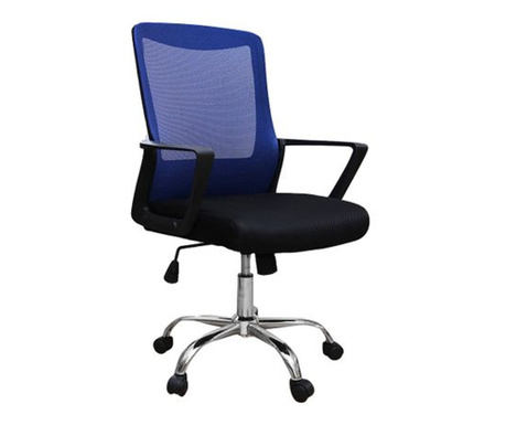 Scaun de birou ergonomic CANNES, mesh, negru/albastru