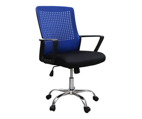 Scaun de birou ergonomic HEXI, mesh, negru/albastru