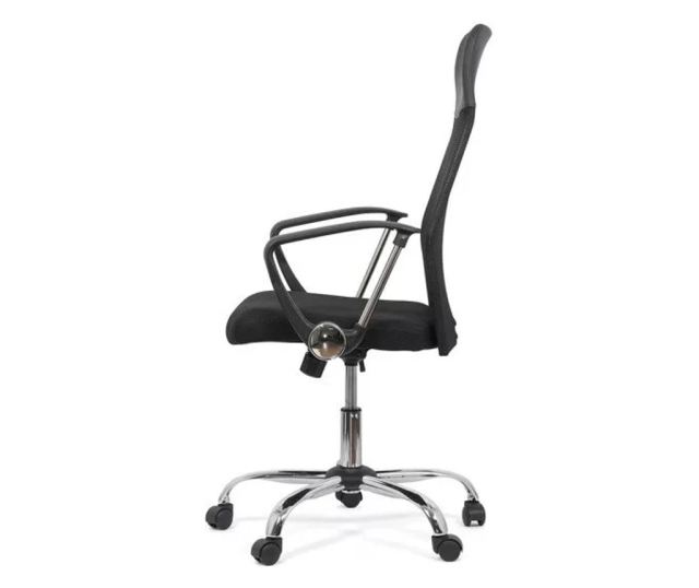 TAZZ Ергономичен офис стол Мрежа/Еко кожа Черен