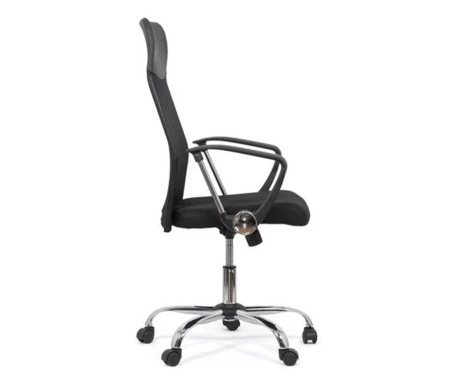 TAZZ Ергономичен офис стол Мрежа/Еко кожа Черен