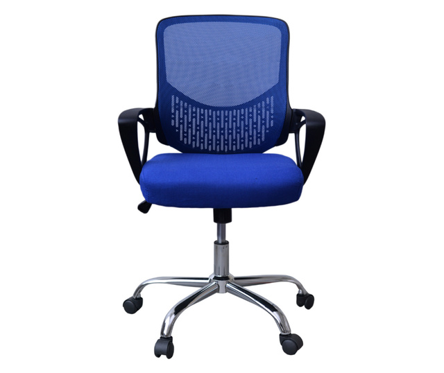 Scaun de birou ergonomic GRAVO, Albastru, Mesh/Textil