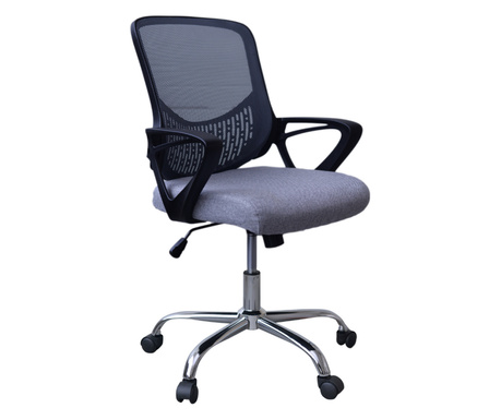 GRAVO ергономичен офис стол, сив, мрежеста мрежа / текстил