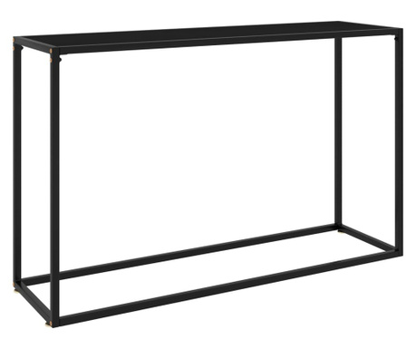 Masă consolă, negru, 120x35x75 cm, sticlă securizată