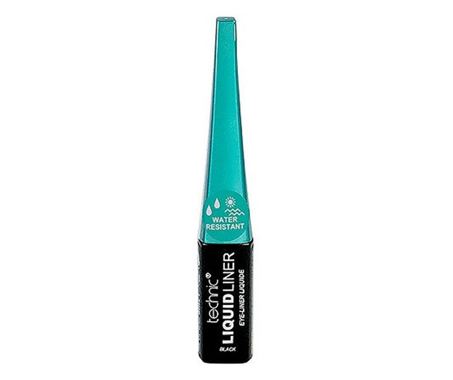 Tus de ochi, Technic, Liquid Liner, Waterproof, Black, 6 ml