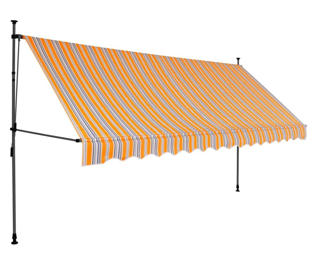 Roletna senčila z LED, rumena in modra, 350 cm - Vivre