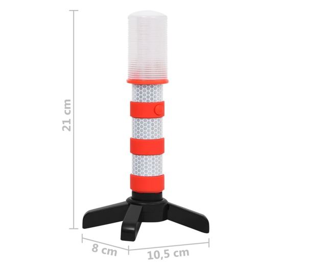 Elektronske cestne svetilke 2 kosa 10,5x8x21 cm