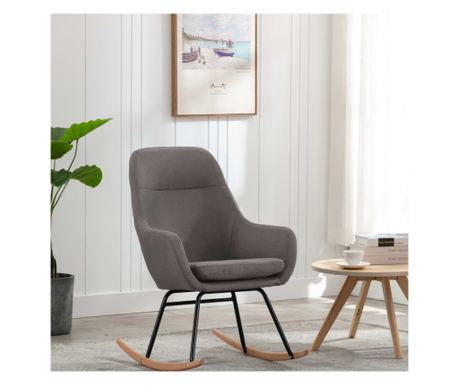 Scaun balansoar, gri deschis, material textil