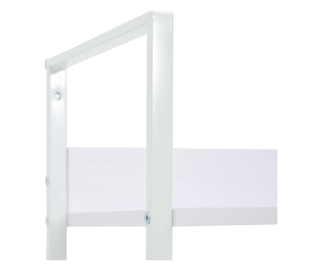 5 szintes fehér forgácslap könyvespolc 60 x 27,6 x 158,5 cm - 16