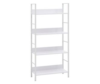 4 szintes fehér forgácslap könyvespolc 60 x 27,6 x 124,5 cm