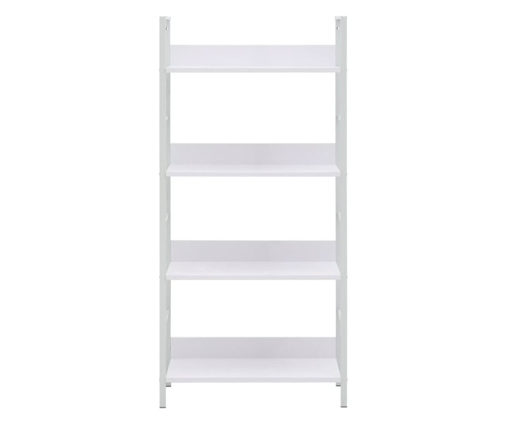 4 szintes fehér forgácslap könyvespolc 60 x 27,6 x 124,5 cm - 8