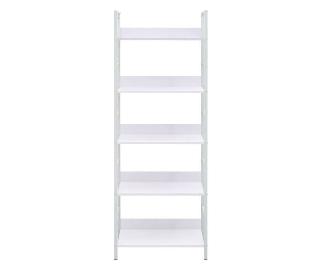 5 szintes fehér forgácslap könyvespolc 60 x 27,6 x 158,5 cm - 8