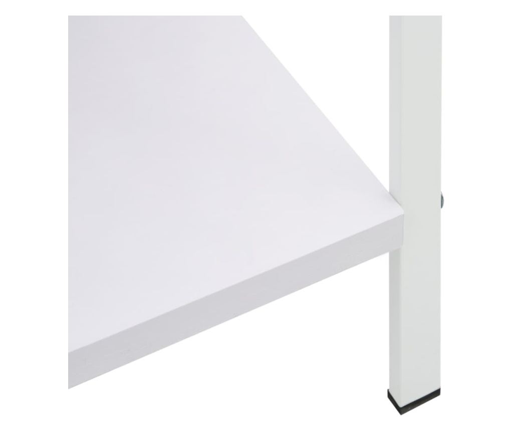 5 szintes fehér forgácslap könyvespolc 60 x 27,6 x 158,5 cm - 19