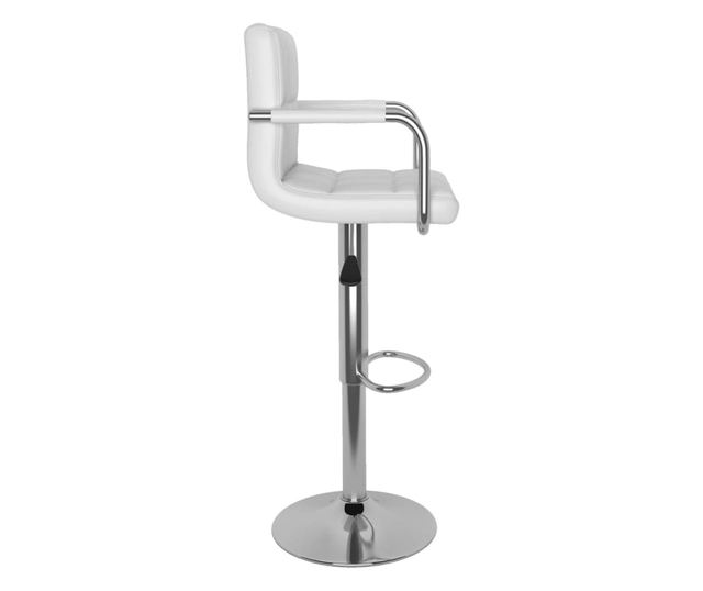 Barski stoli, 2 kosa, beli, umetno usnje