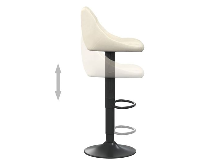 Barski stol, krem barva, žamet