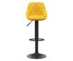 Barski stol, gorčično rumena, žamet