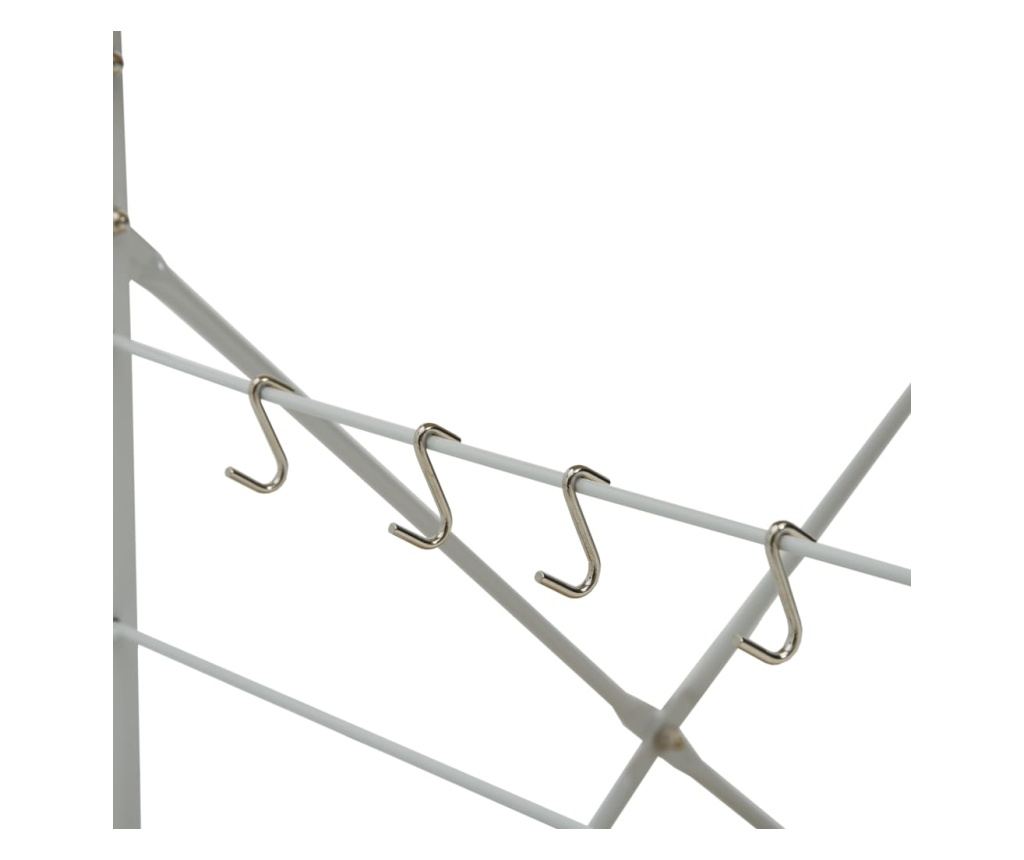 Mikrohullámú sütő szekrény, fehér és tölgy, 60 x 39,6 x 79,5 cm, forgácslap - 6