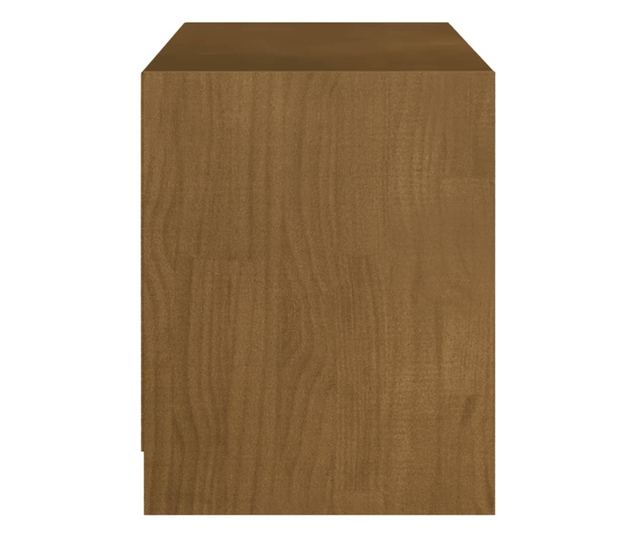 TV ormarić smeđa boja meda 104 x 33 x 41 cm od masivne borovine