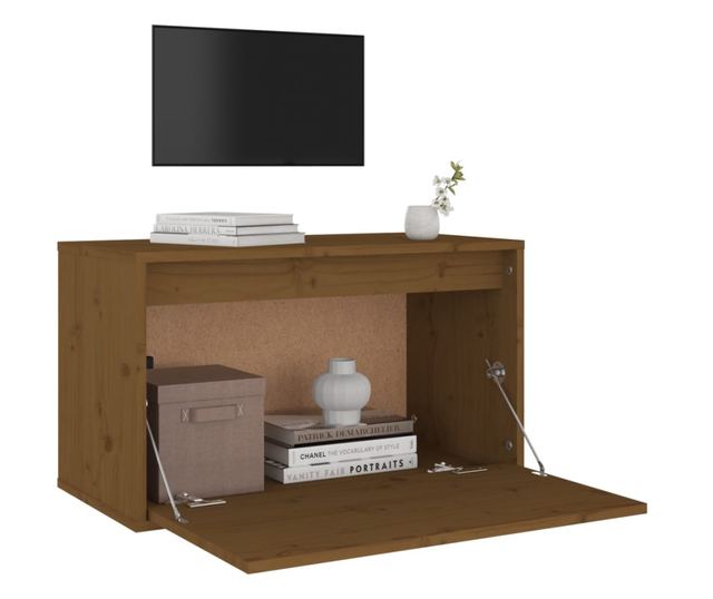 Zidni ormarić, medeno smeđi, 60x30x35 cm, masivno borovo drvo