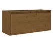 mézbarna tömör fenyőfa faliszekrény 80 x 30 x 35 cm
