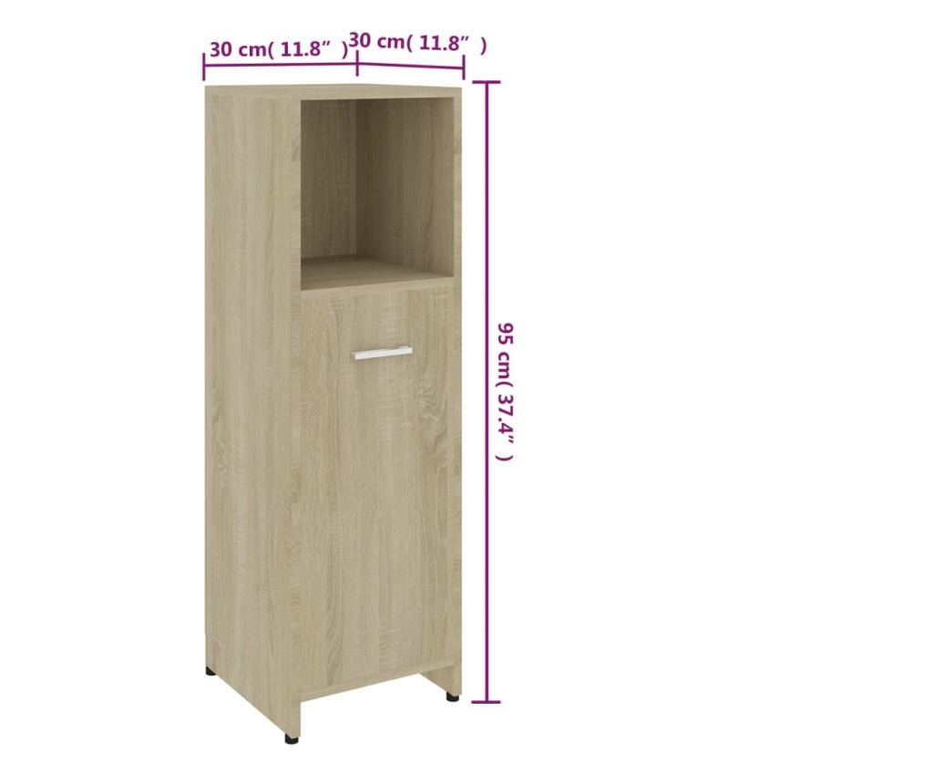 Dulap de baie, стехар Сонома, 30 х 30 х 95 см, ПАЛ - 9