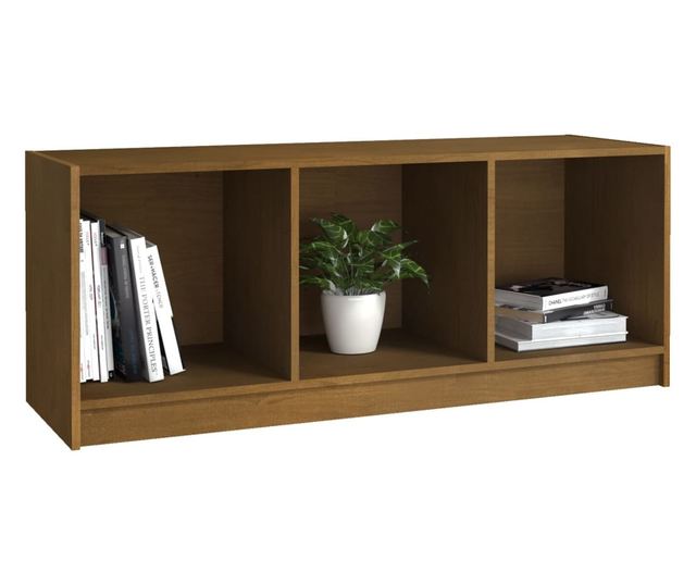 TV ormarić smeđa boja meda 104 x 33 x 41 cm od masivne borovine