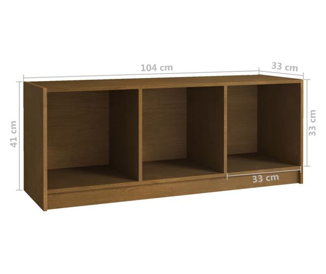 TV ormarić smeđa boja meda 104 x 33 x 41 cm od masivne borovine