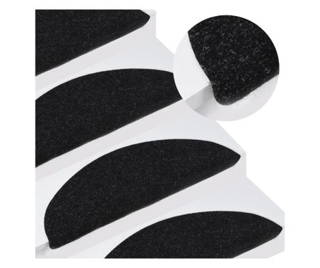 ntapads lpcssznyeg, 15 db, fekete, 65x26 cm