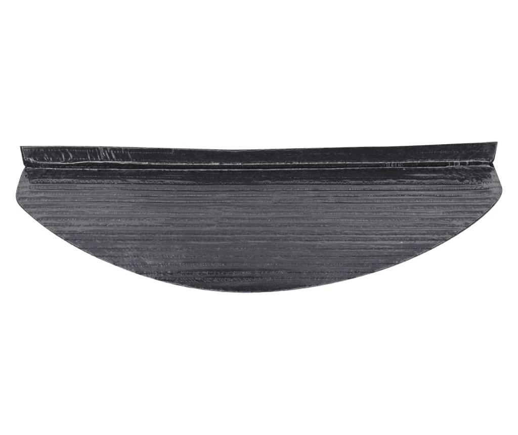 Covorașe scări autoadezive, 15 buc.,negru, 65x26 cm - 6