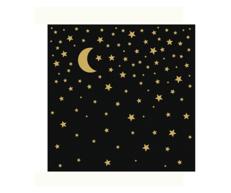Servetele de masa, 33x33 cm, Moonlight Black Gold