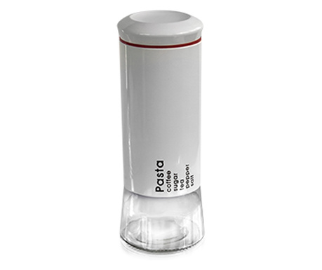 RAKI TOP Recipient sticla cu capac alb cu filet, pentru depozitare, 1,9l, D11xh29cm