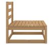 Canapele de mijloc de grădină 2 buc. maro miere lemn masiv pin