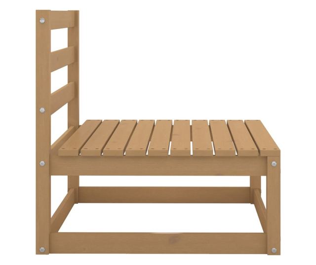 Canapele de mijloc de grădină 2 buc. maro miere lemn masiv pin