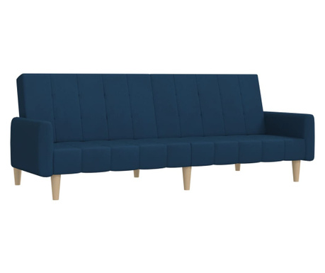 kétszemélyes kék bársony kanapéágy