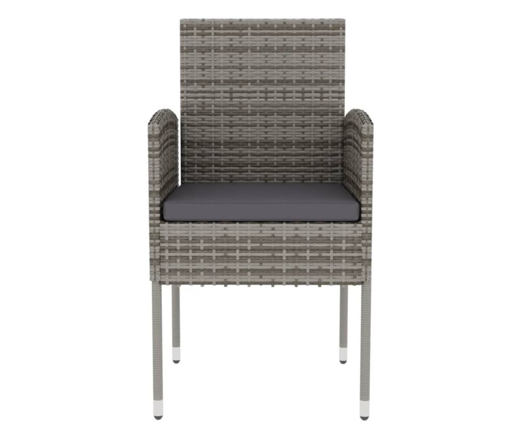 Vrtni garnitura, 3-delna, antracit, polyrattan - 4
