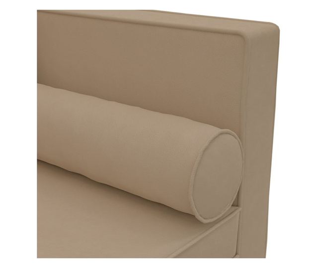 Pohovka pro 2 osoby, cappuccino, ekologická kůže