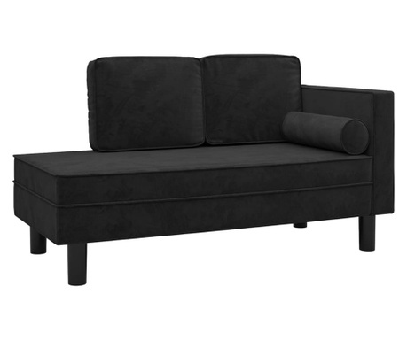 kétszemélyes fekete bársony kanapéágy