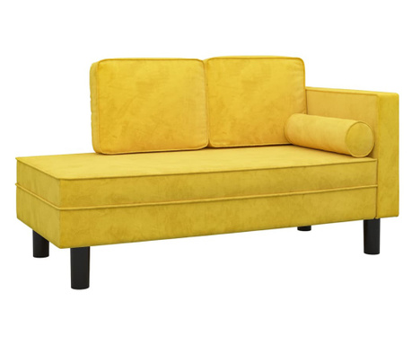 kétszemélyes sárga bársony kanapéágy