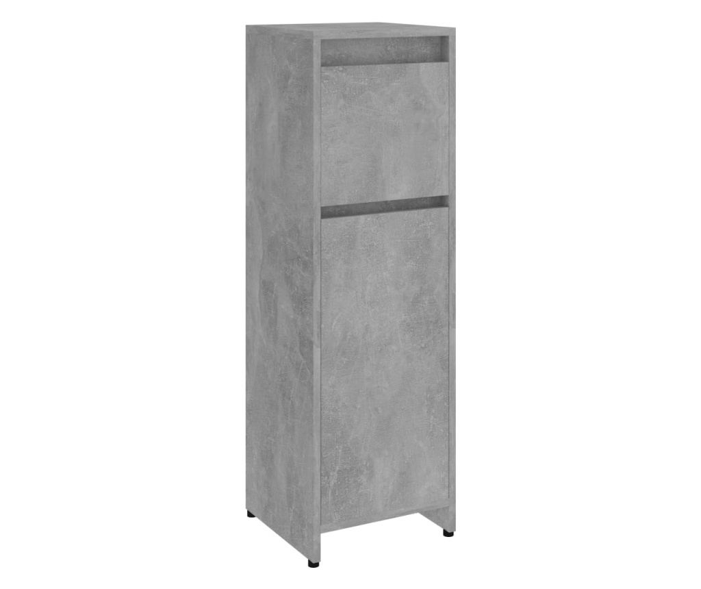 Kupaonski ormarić boja betona 30x30x95 cm od konstruiranog drva - 2